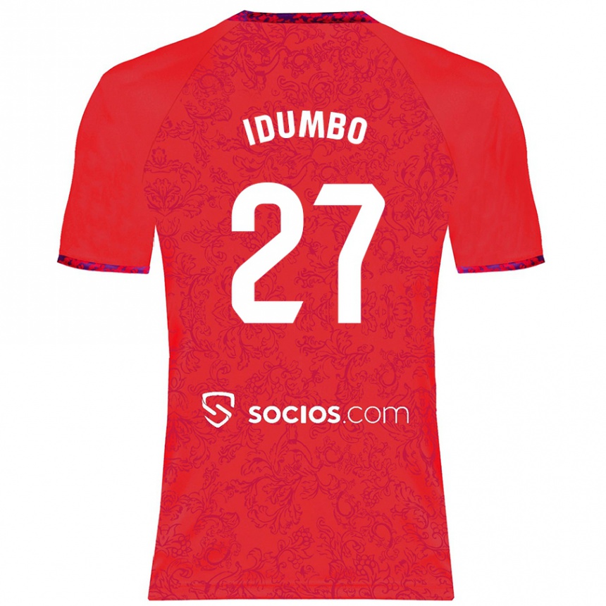 Vaikiškas Stanis Idumbo Muzambo #27 Raudona Išvykos Marškinėliai 2024/25 T-Shirt