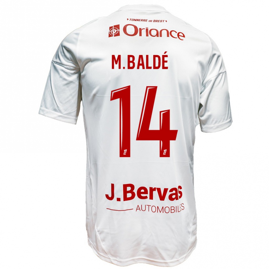 Vaikiškas Mama Baldé #14 Balta Raudona Išvykos Marškinėliai 2024/25 T-Shirt