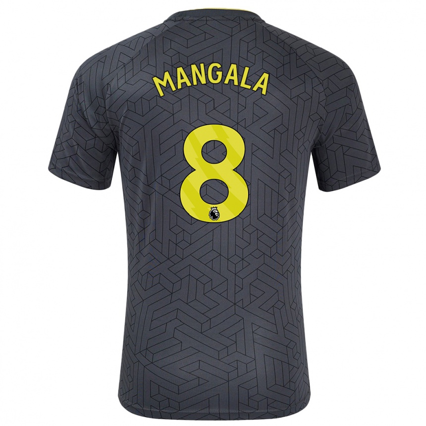 Vaikiškas Orel Mangala #8 Juoda Geltona Išvykos Marškinėliai 2024/25 T-Shirt