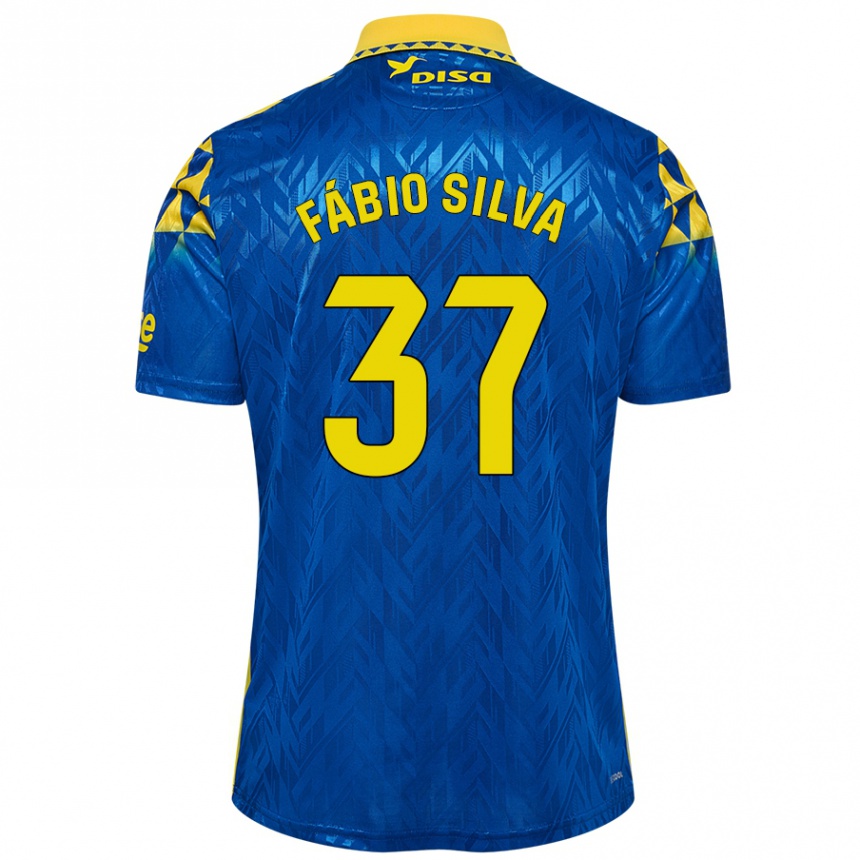 Vaikiškas Fábio Silva #37 Mėlyna Geltona Išvykos Marškinėliai 2024/25 T-Shirt