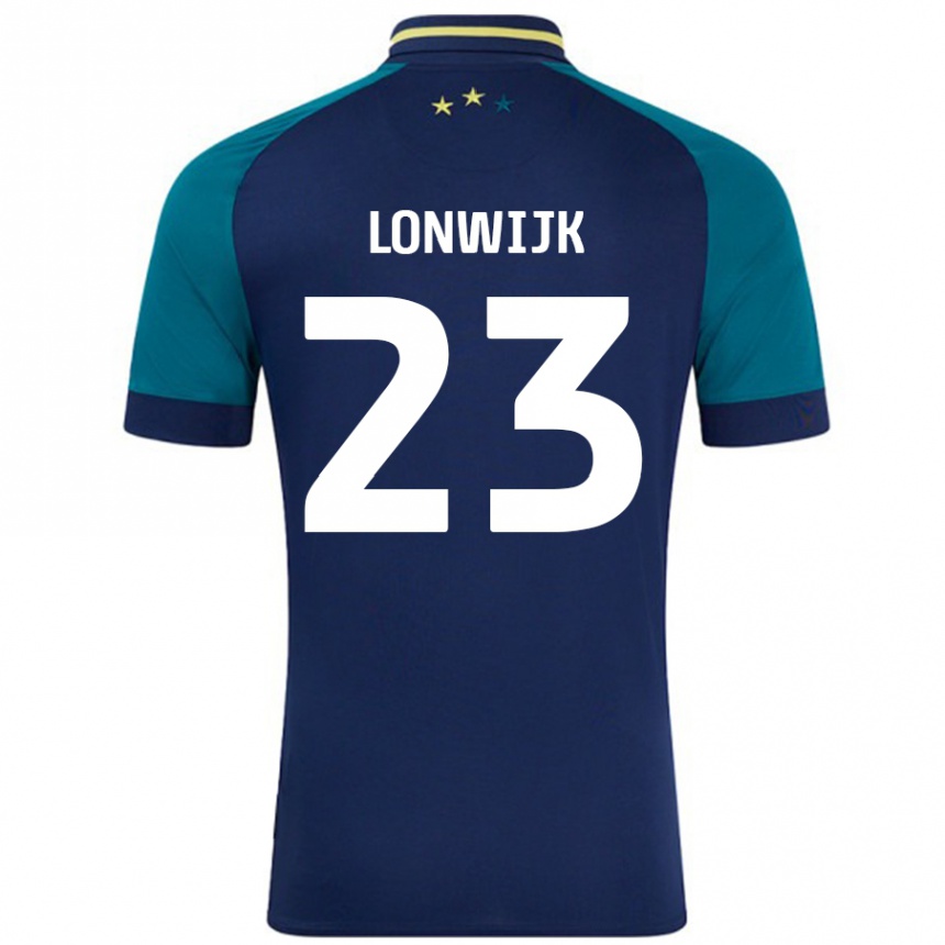 Vaikiškas Nigel Lonwijk #23 Navy Tamsiai Žalia Išvykos Marškinėliai 2024/25 T-Shirt