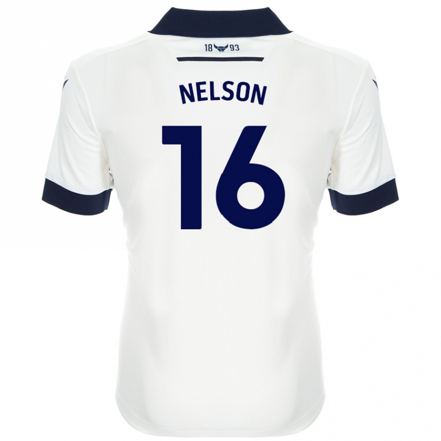 Vaikiškas Ben Nelson #16 Balta Tamsiai Mėlyna Išvykos Marškinėliai 2024/25 T-Shirt