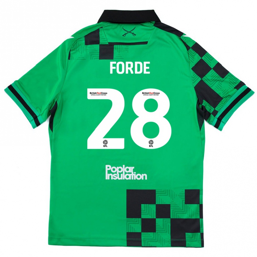 Vaikiškas Shaqai Forde #28 Žalia Juoda Išvykos Marškinėliai 2024/25 T-Shirt