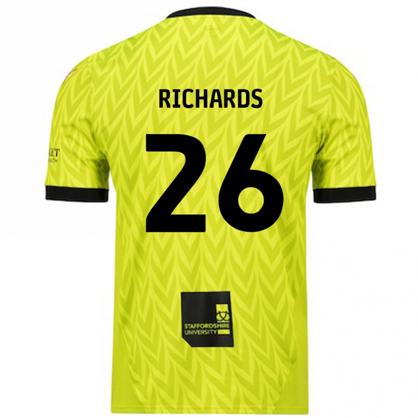 Vaikiškas Rico Richards #26 Fluorescencinė Žalia Išvykos Marškinėliai 2024/25 T-Shirt