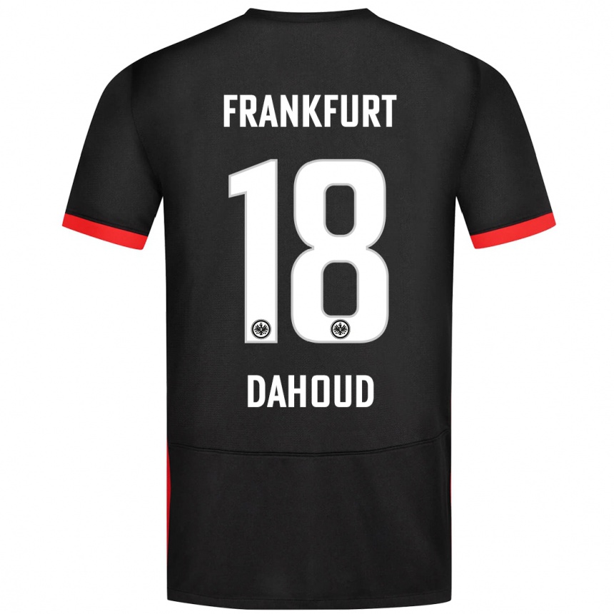 Vaikiškas Mahmoud Dahoud #18 Juoda Išvykos Marškinėliai 2024/25 T-Shirt