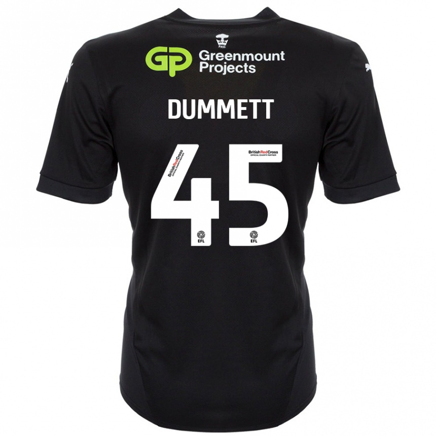 Vaikiškas Paul Dummett #45 Juoda Išvykos Marškinėliai 2024/25 T-Shirt