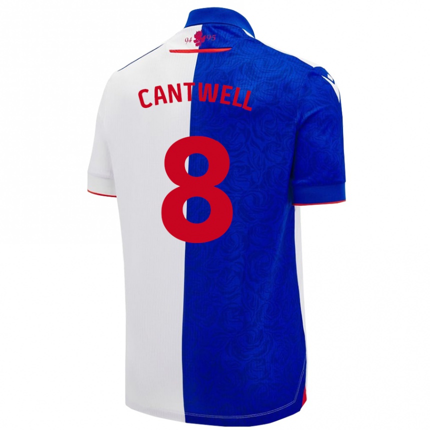 Vaikiškas Todd Cantwell #8 Dangaus Mėlyna Balta Namų Marškinėliai 2024/25 T-Shirt