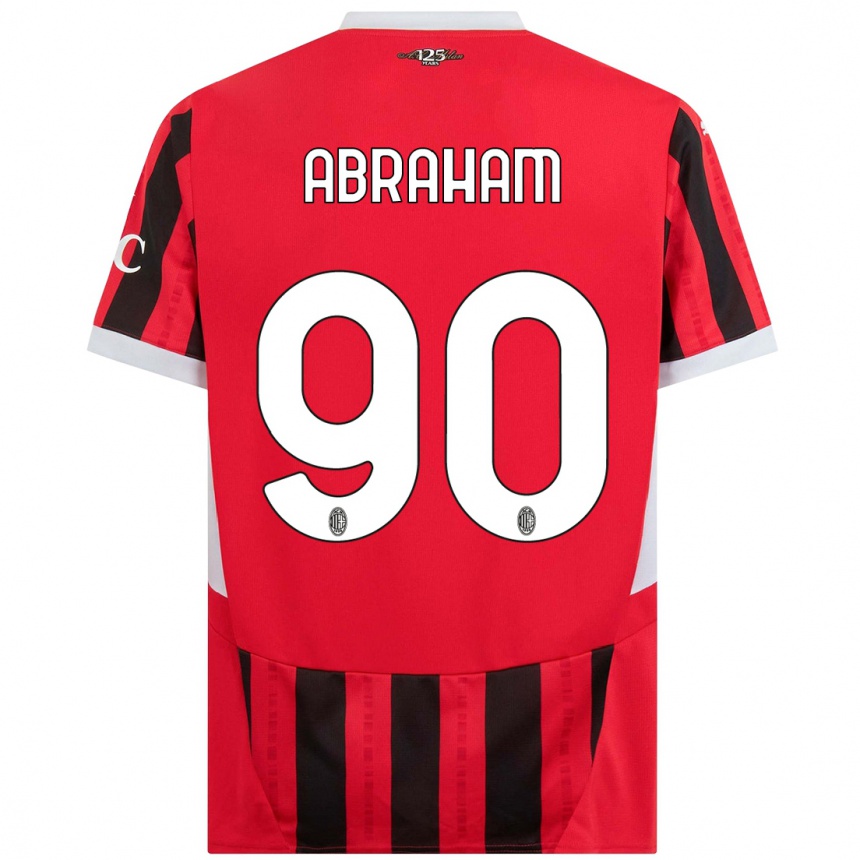 Vaikiškas Tammy Abraham #90 Raudona Juoda Namų Marškinėliai 2024/25 T-Shirt