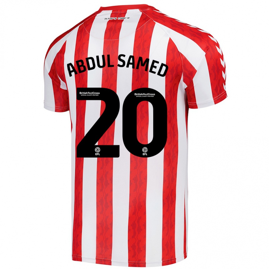 Vaikiškas Salis Abdul Samed #20 Raudona Balta Namų Marškinėliai 2024/25 T-Shirt