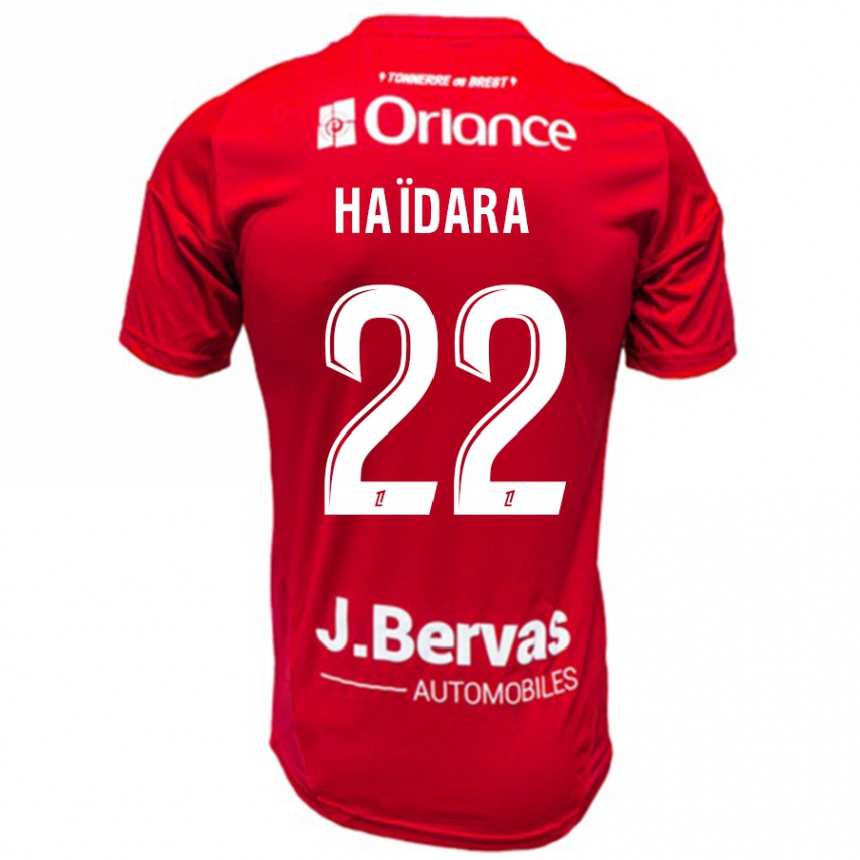 Vaikiškas Massadio Haidara #22 Raudona Balta Namų Marškinėliai 2024/25 T-Shirt