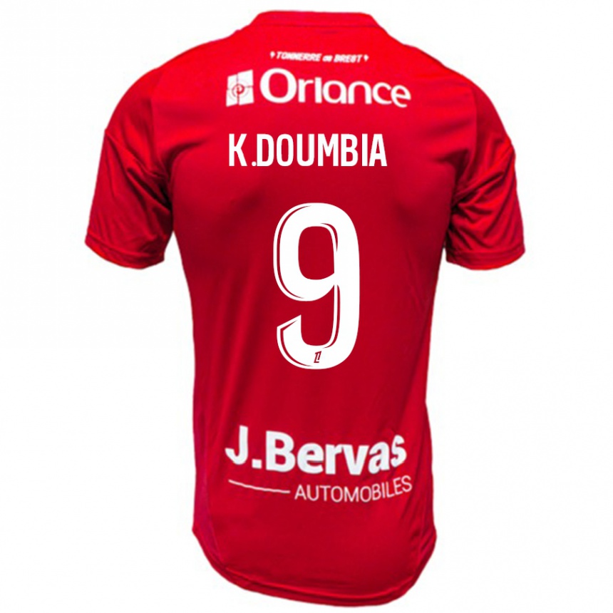 Vaikiškas Kamory Doumbia #9 Raudona Balta Namų Marškinėliai 2024/25 T-Shirt