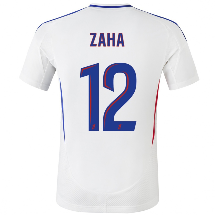 Vaikiškas Wilfried Zaha #12 Balta Mėlyna Namų Marškinėliai 2024/25 T-Shirt