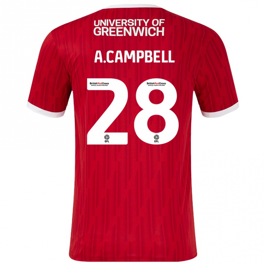 Vaikiškas Allan Campbell #28 Raudona Balta Namų Marškinėliai 2024/25 T-Shirt