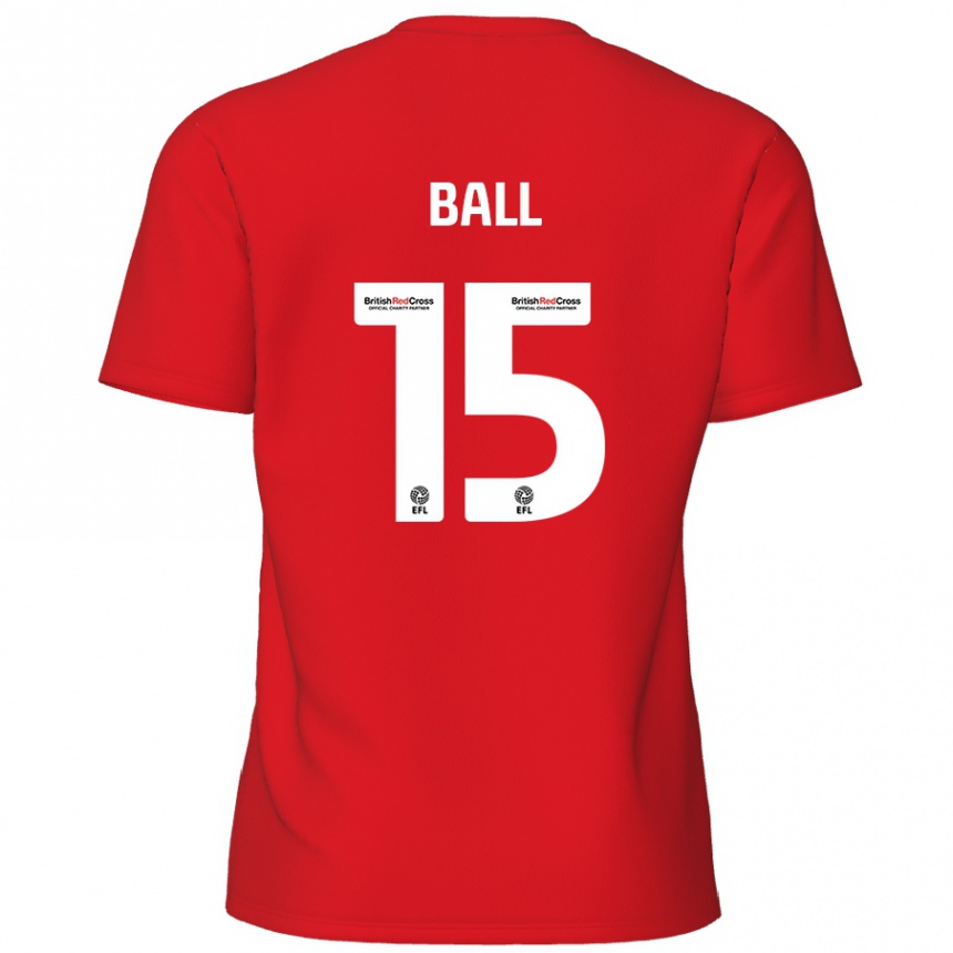 Vaikiškas Dominic Ball #15 Raudona Namų Marškinėliai 2024/25 T-Shirt