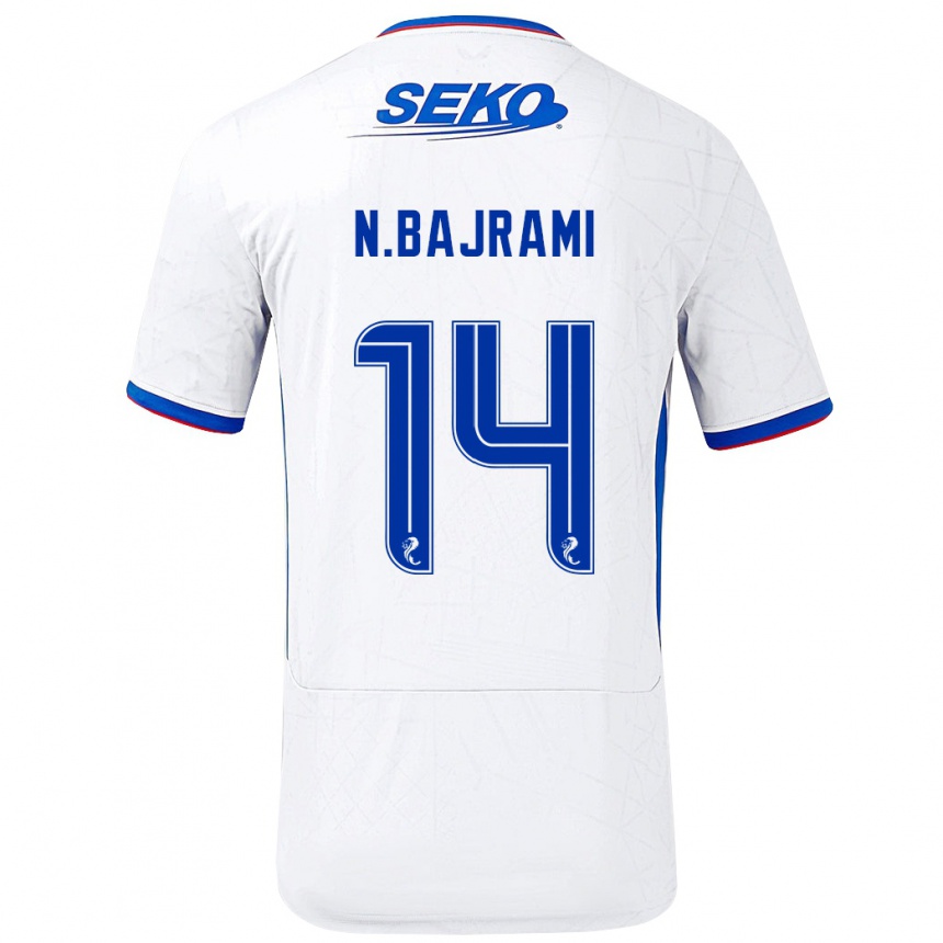 Vaikiškas Nedim Bajrami #14 Balta Mėlyna Išvykos Marškinėliai 2024/25 T-Shirt