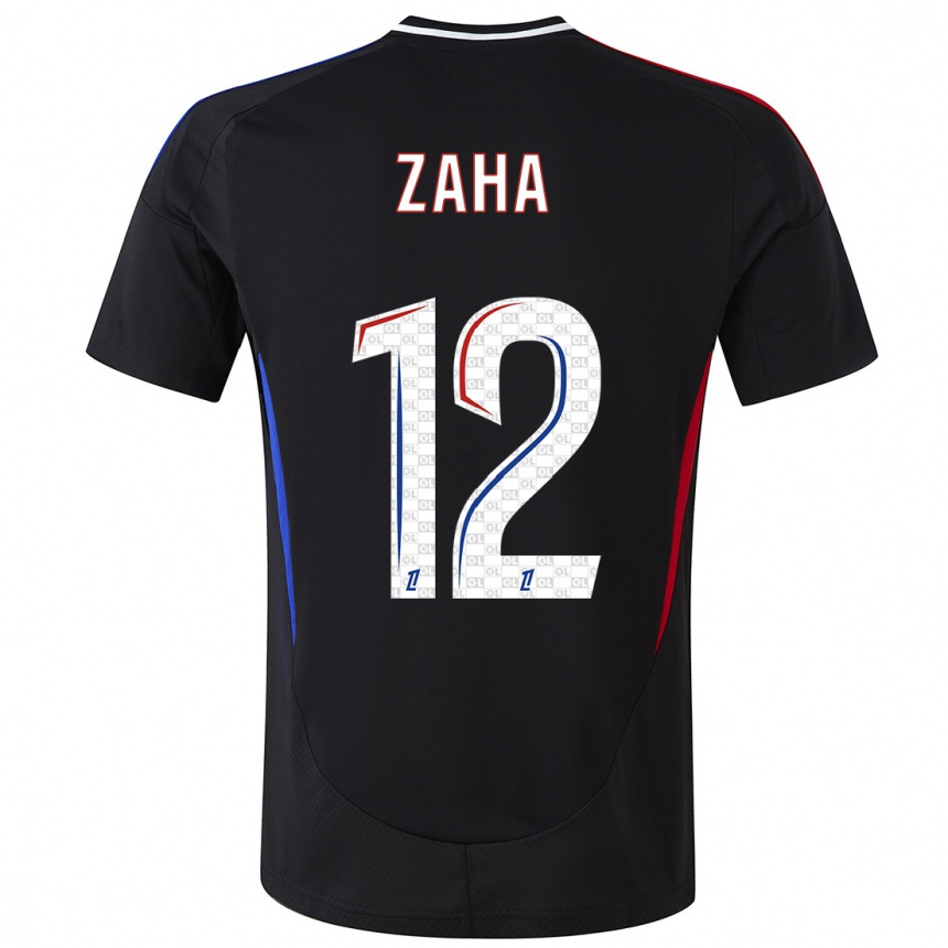 Vaikiškas Wilfried Zaha #12 Juoda Išvykos Marškinėliai 2024/25 T-Shirt