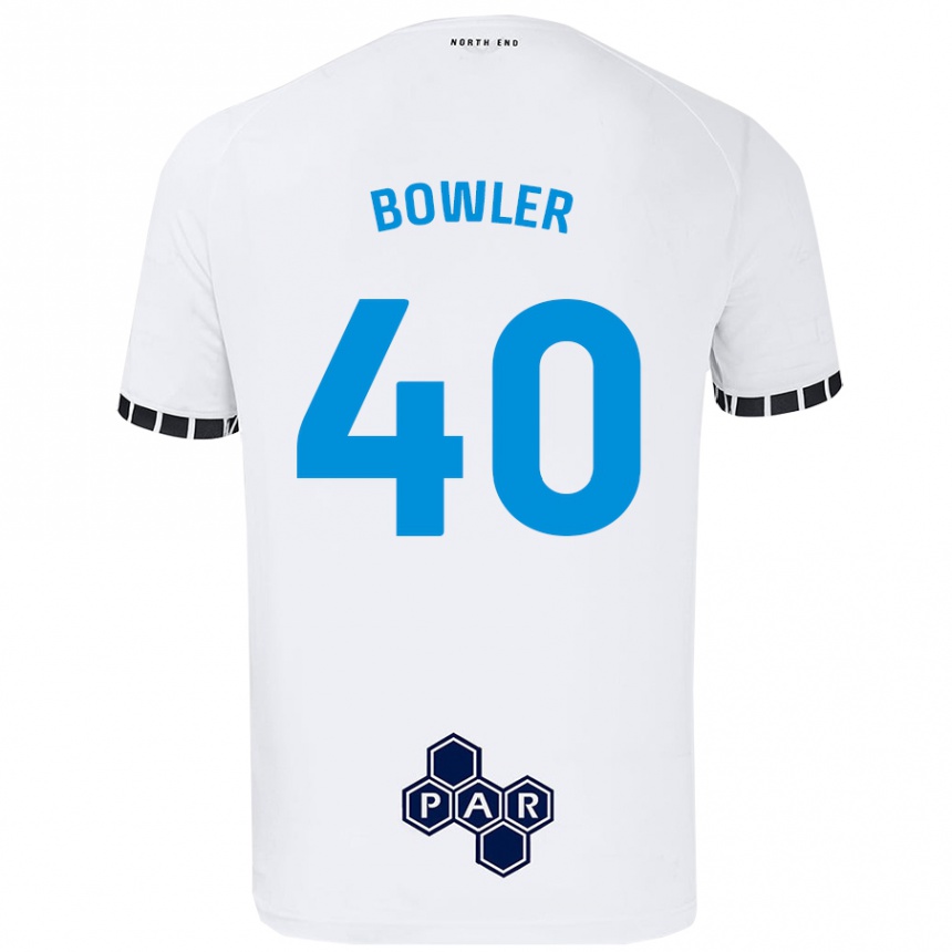 Vaikiškas Josh Bowler #40 Baltas Namų Marškinėliai 2024/25 T-Shirt