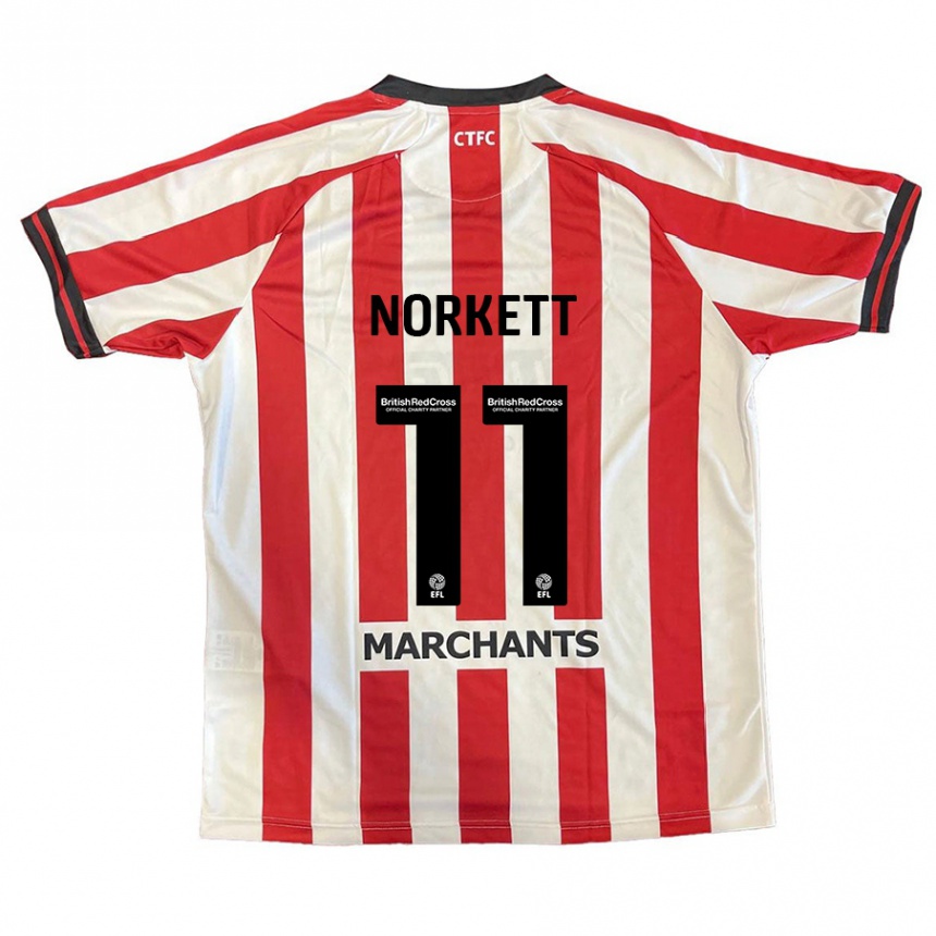 Vaikiškas Manni Norkett #11 Raudona Balta Namų Marškinėliai 2024/25 T-Shirt