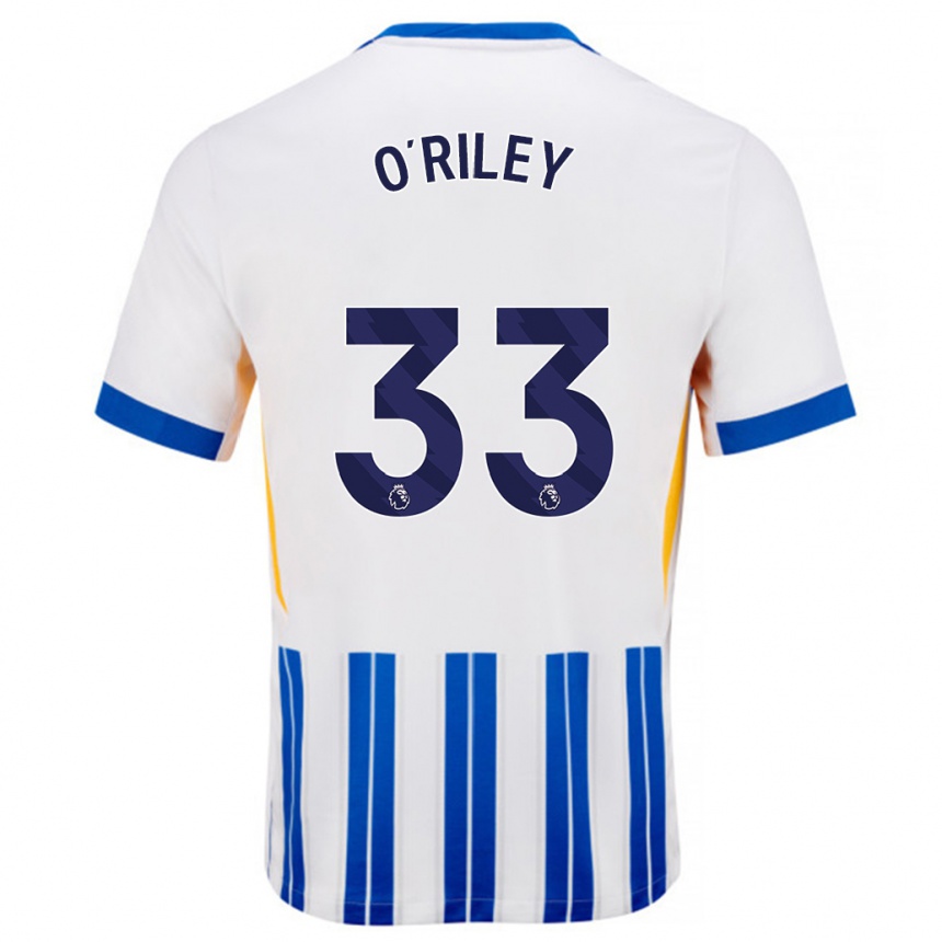 Vaikiškas Matt O'riley #33 Balta Mėlyna Segtukai Namų Marškinėliai 2024/25 T-Shirt