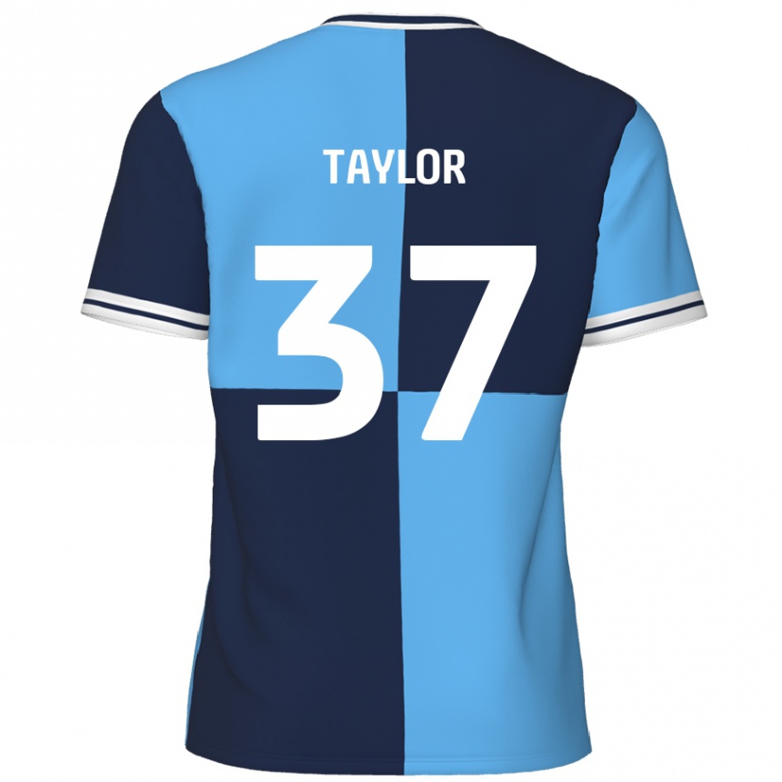 Vaikiškas Caleb Taylor #37 Dangaus Mėlyna Tamsiai Mėlyna Namų Marškinėliai 2024/25 T-Shirt