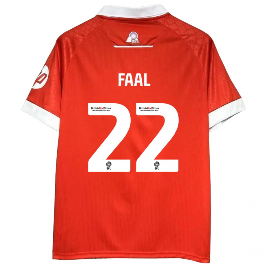 Vaikiškas Mo Faal #22 Raudona Balta Namų Marškinėliai 2024/25 T-Shirt