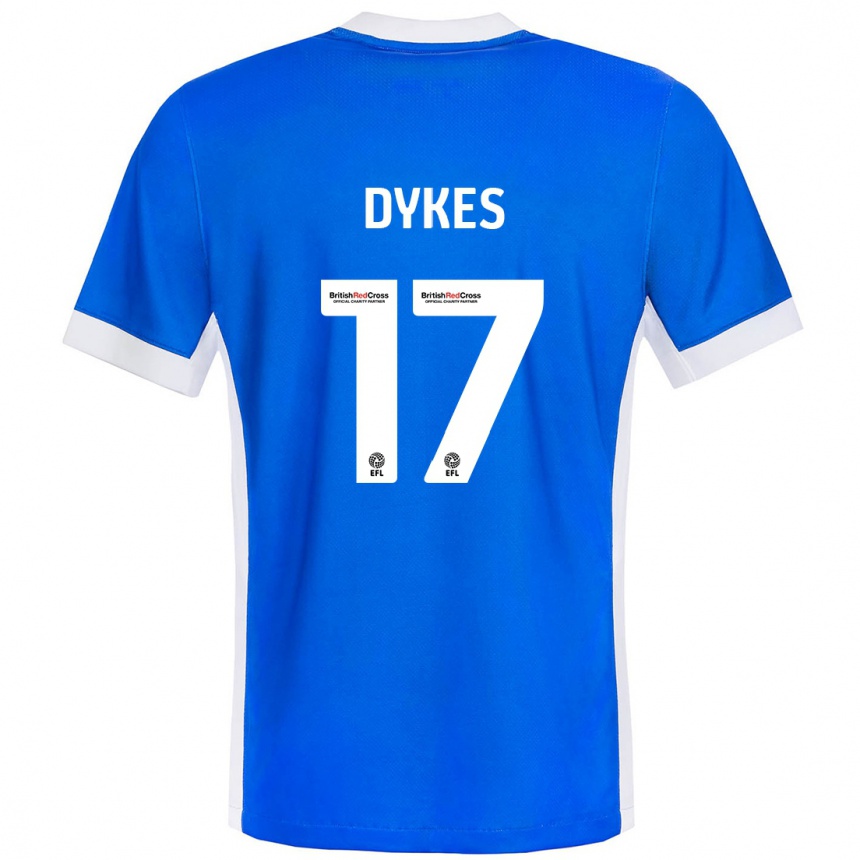 Vaikiškas Lyndon Dykes #17 Mėlyna Balta Namų Marškinėliai 2024/25 T-Shirt