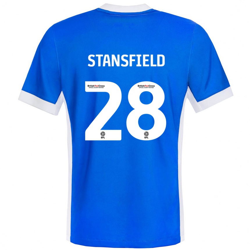 Vaikiškas Jay Stansfield #28 Mėlyna Balta Namų Marškinėliai 2024/25 T-Shirt