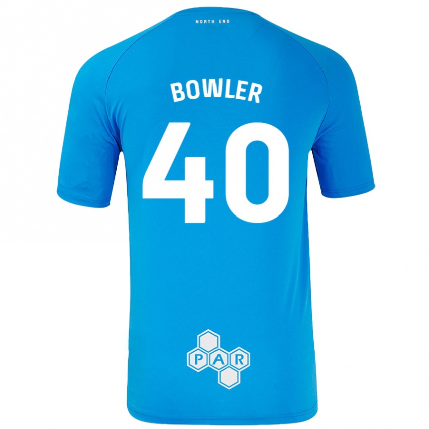 Vaikiškas Josh Bowler #40 Dangaus Mėlyna Išvykos Marškinėliai 2024/25 T-Shirt