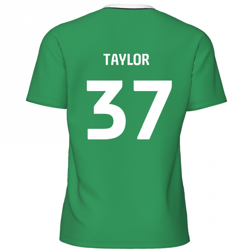 Vaikiškas Caleb Taylor #37 Žalia Baltos Juostelės Išvykos Marškinėliai 2024/25 T-Shirt