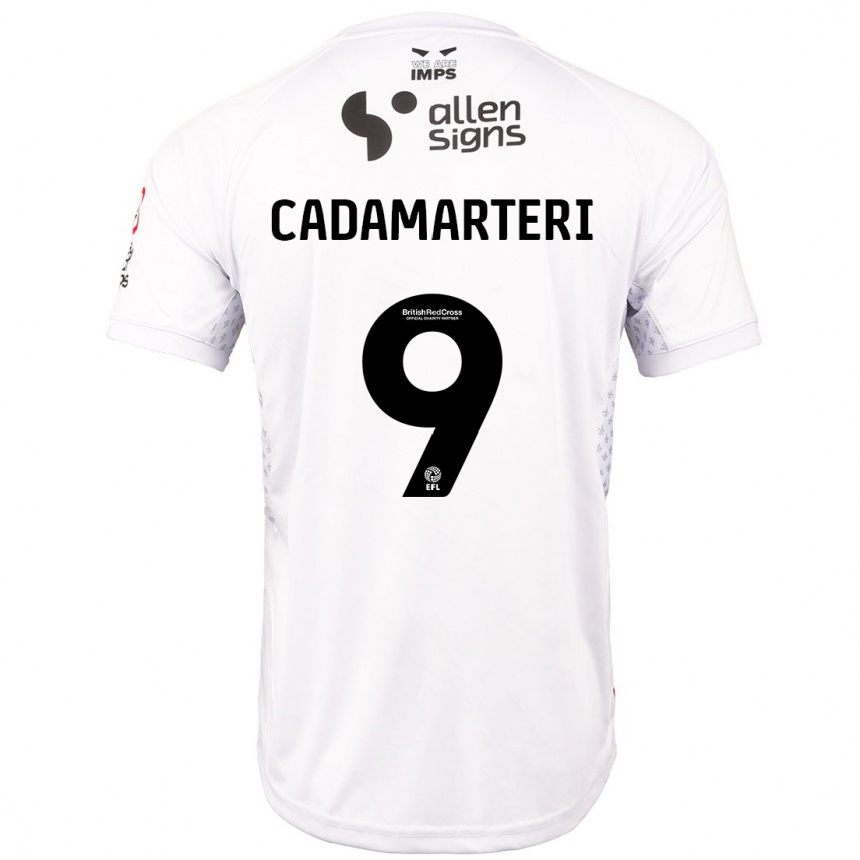 Vaikiškas Bailey Cadamarteri #9 Raudona Balta Išvykos Marškinėliai 2024/25 T-Shirt