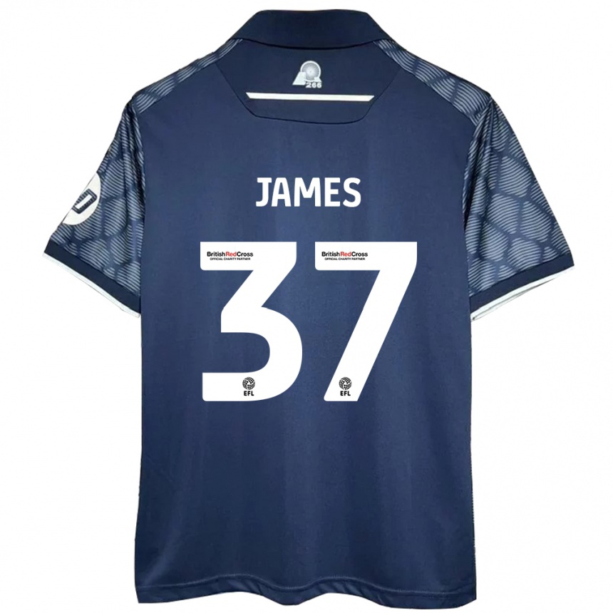 Vaikiškas Matty James #37 Juoda Išvykos Marškinėliai 2024/25 T-Shirt