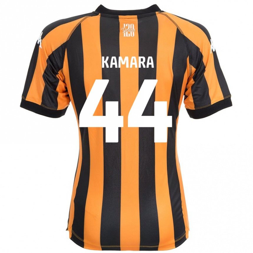 Vaikiškas Abu Kamara #44 Juodasis Gintaras Namų Marškinėliai 2024/25 T-Shirt