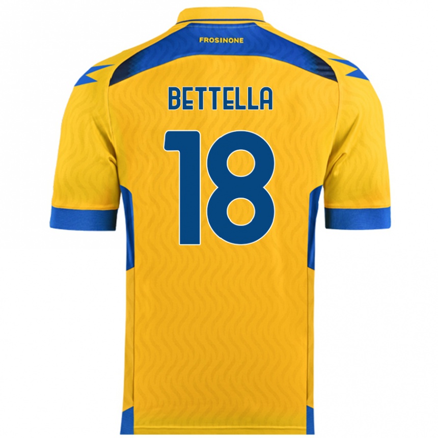 Vaikiškas Davide Bettella #18 Geltona Namų Marškinėliai 2024/25 T-Shirt