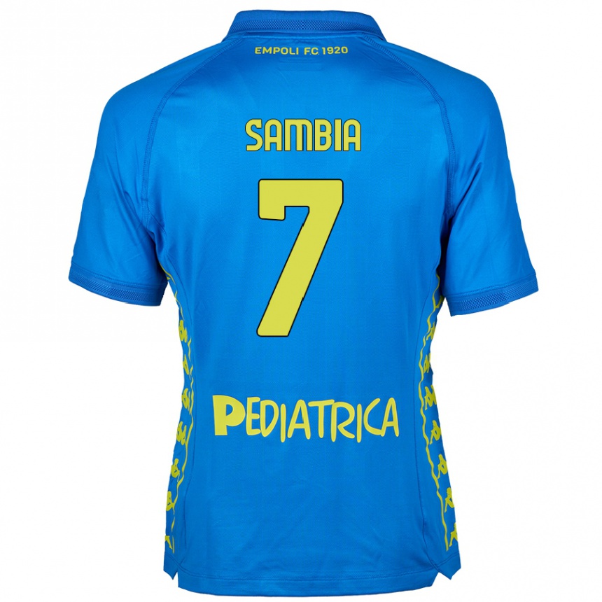 Vaikiškas Junior Sambia #7 Mėlyna Namų Marškinėliai 2024/25 T-Shirt