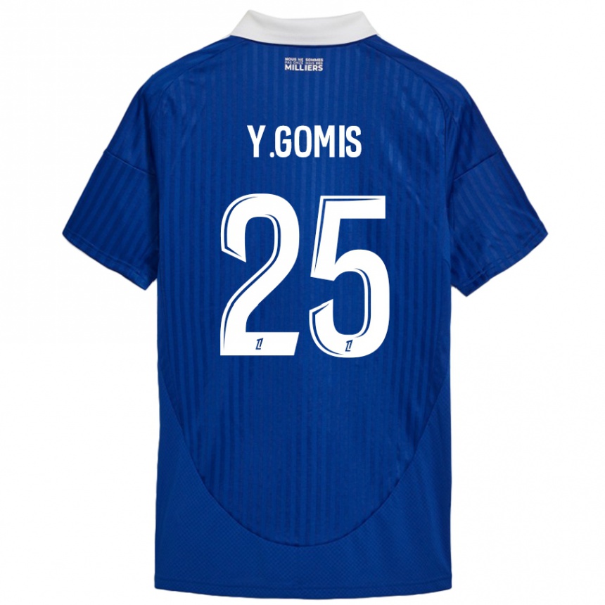 Vaikiškas Yoni Gomis #25 Mėlyna Balta Namų Marškinėliai 2024/25 T-Shirt