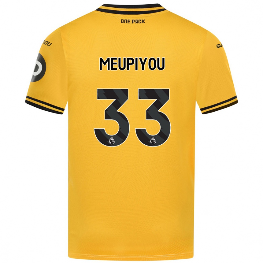 Vaikiškas Bastien Meupiyou #33 Geltona Namų Marškinėliai 2024/25 T-Shirt