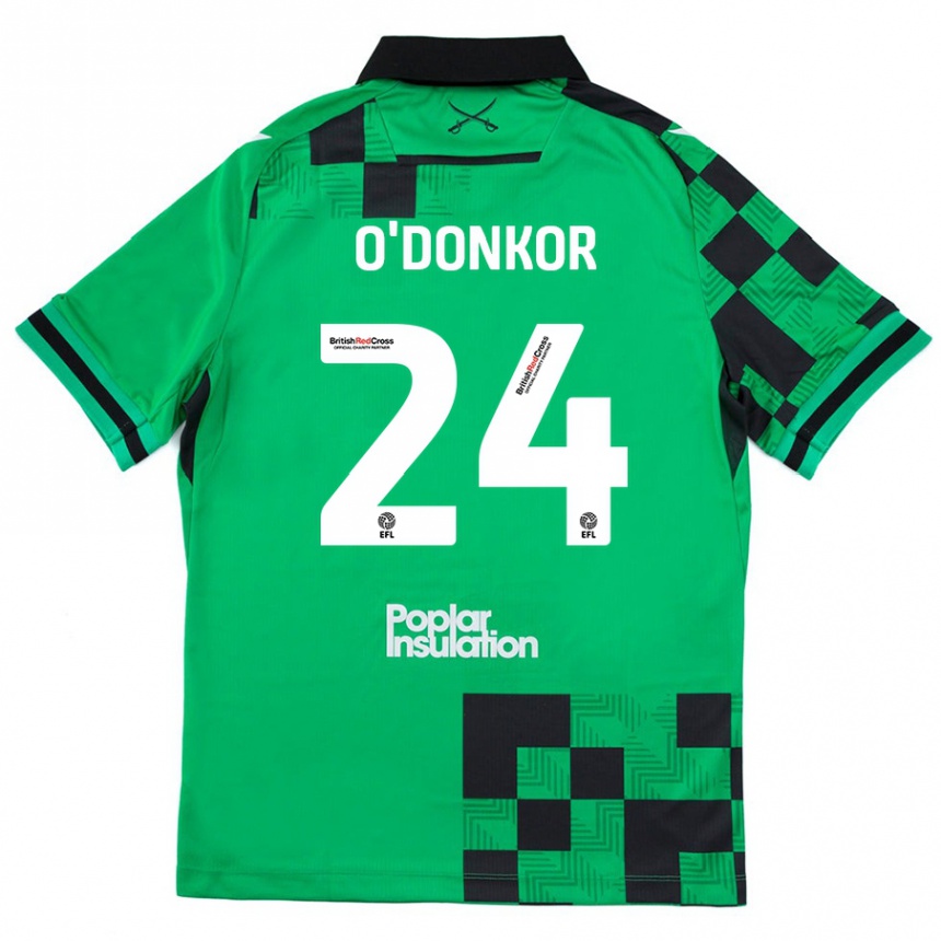 Vaikiškas Gatlin O'donkor #24 Žalia Juoda Išvykos Marškinėliai 2024/25 T-Shirt