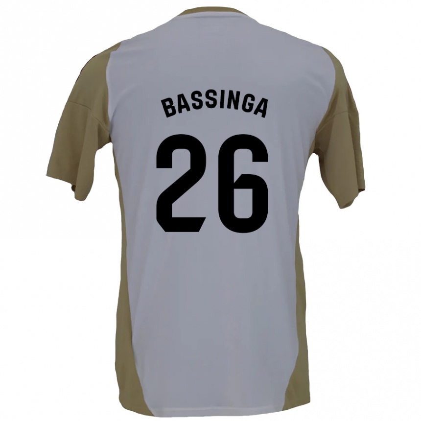 Vaikiškas Aboubacar Bassinga #26 Ruda Balta Išvykos Marškinėliai 2024/25 T-Shirt