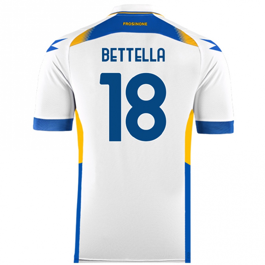 Vaikiškas Davide Bettella #18 Baltas Išvykos Marškinėliai 2024/25 T-Shirt