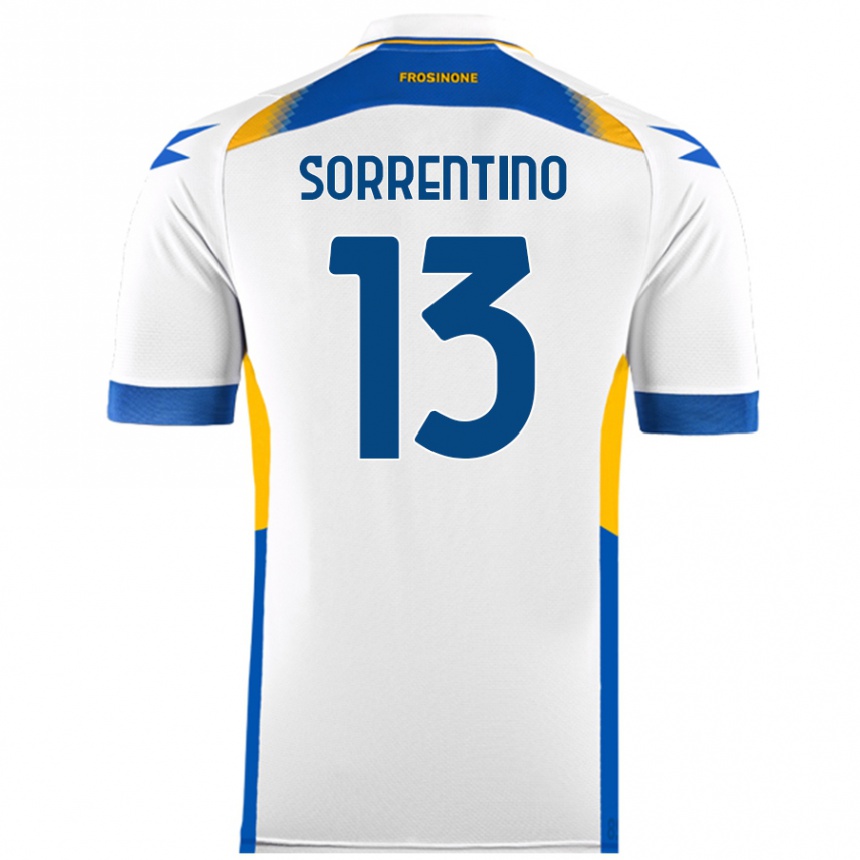 Vaikiškas Alessandro Sorrentino #13 Baltas Išvykos Marškinėliai 2024/25 T-Shirt