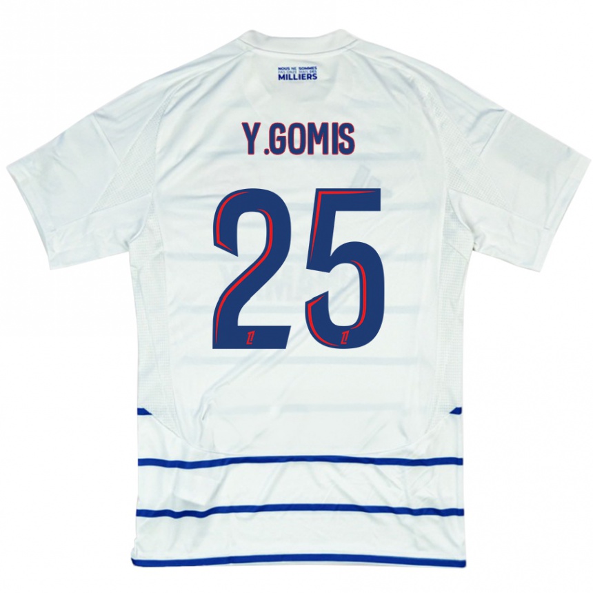 Vaikiškas Yoni Gomis #25 Balta Mėlyna Išvykos Marškinėliai 2024/25 T-Shirt