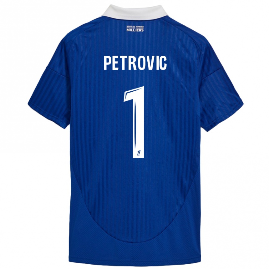 Vyrai Djordje Petrovic #1 Mėlyna Balta Namų Marškinėliai 2024/25 T-Shirt