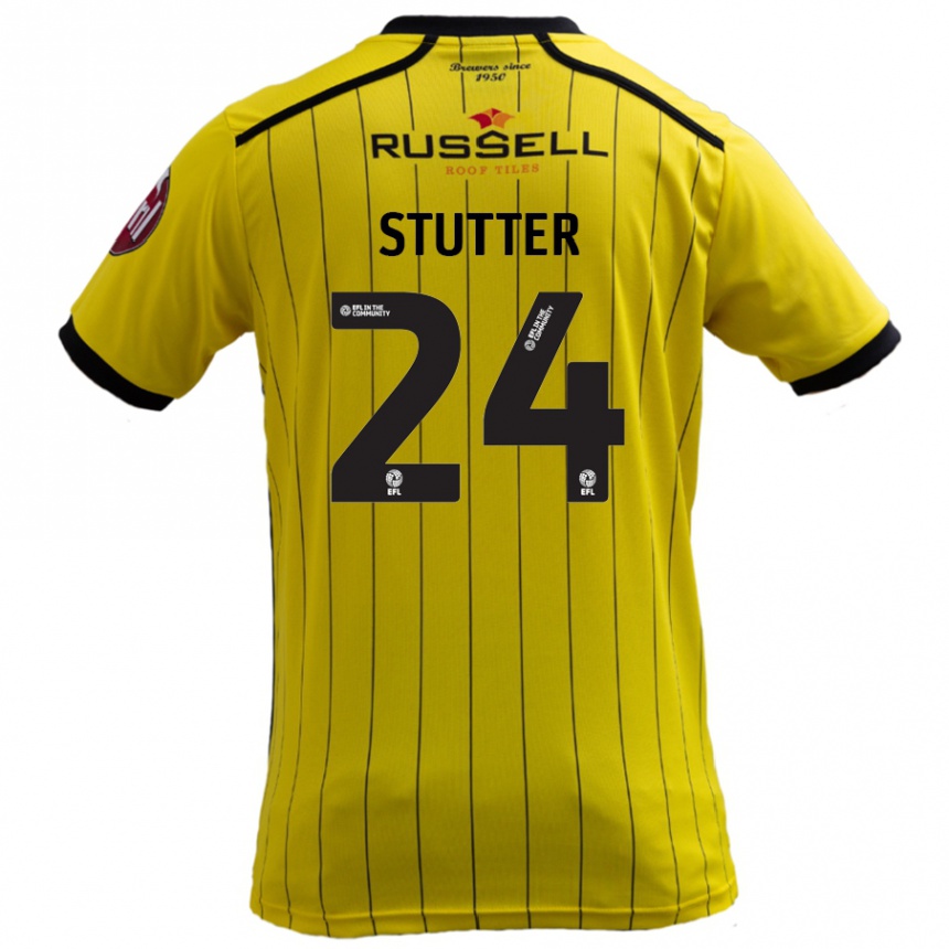 Vyrai Ronnie Stutter #24 Geltona Namų Marškinėliai 2024/25 T-Shirt