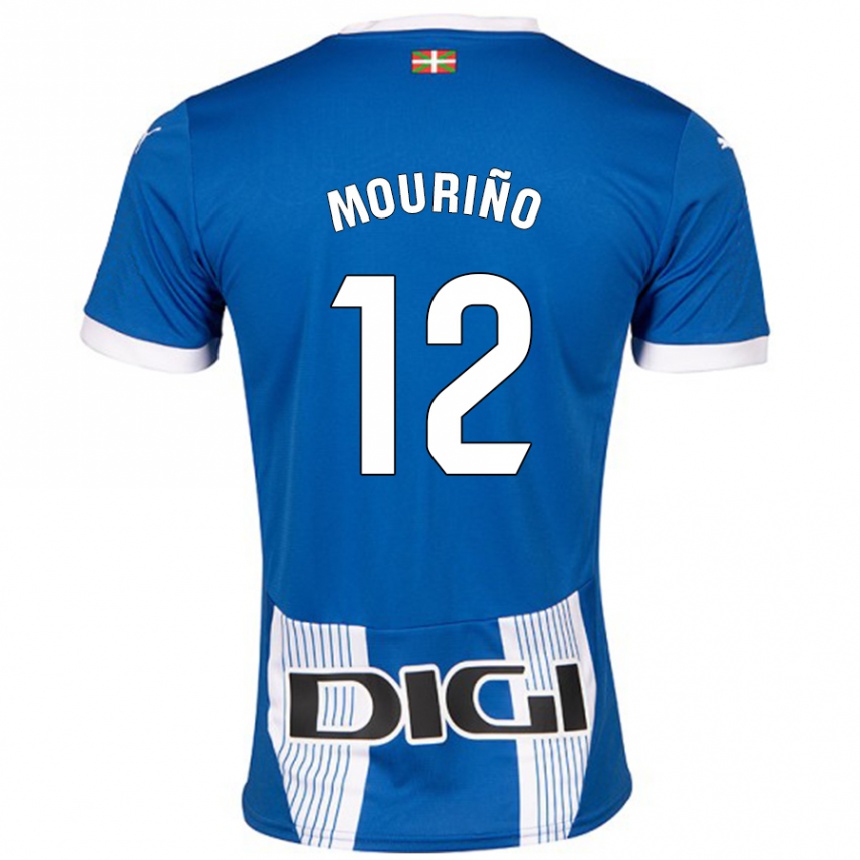 Vyrai Santiago Mouriño #12 Mėlyna Namų Marškinėliai 2024/25 T-Shirt