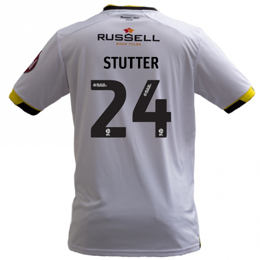 Vyrai Ronnie Stutter #24 Baltas Išvykos Marškinėliai 2024/25 T-Shirt