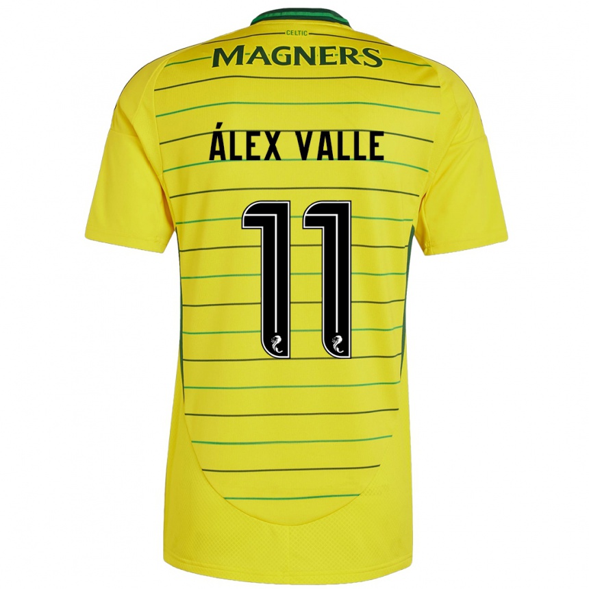 Vyrai Álex Valle #11 Geltona Išvykos Marškinėliai 2024/25 T-Shirt