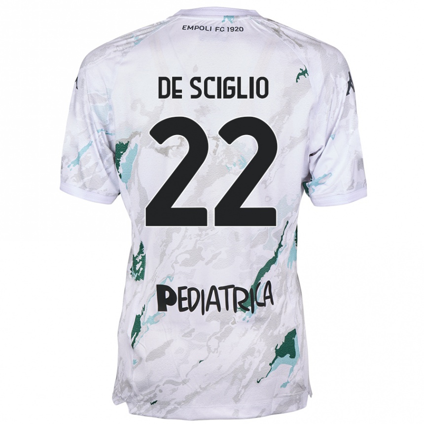 Vyrai Mattia De Sciglio #22 Pilka Išvykos Marškinėliai 2024/25 T-Shirt