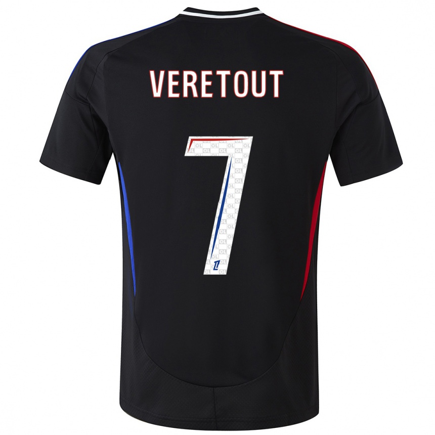 Vyrai Jordan Veretout #7 Juoda Išvykos Marškinėliai 2024/25 T-Shirt