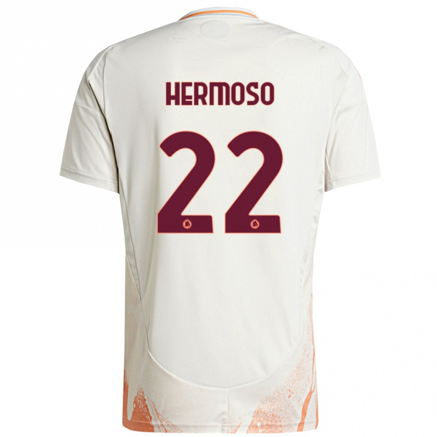 Vyrai Mario Hermoso #22 Kreminė Balta Oranžinė Išvykos Marškinėliai 2024/25 T-Shirt