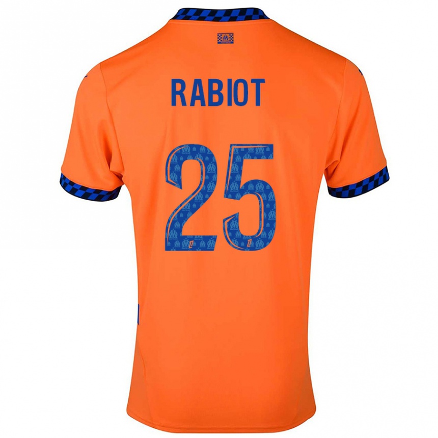 Vyrai Adrien Rabiot #25 Oranžinė Tamsiai Mėlyna Trečias Marškinėliai 2024/25 T-Shirt